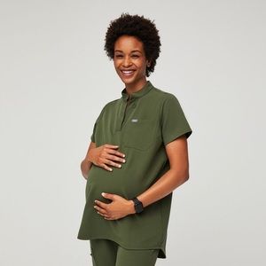 FIGS MATERNITY SCRUB SET- LIMITED EDITION DARK OLIVE- SIZE SMALL
